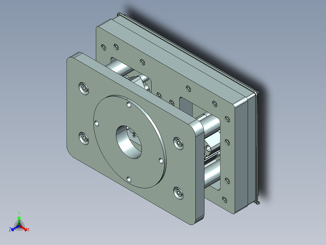 ux301-a-笔记本CNC工装夹具三维模型cnc2-7-26-Y主视图