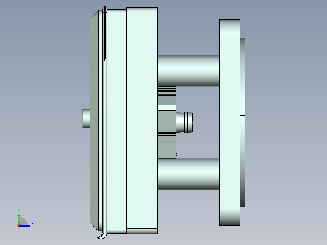 ux301-a-笔记本CNC工装夹具三维模型cnc2-7-26-Y左视图