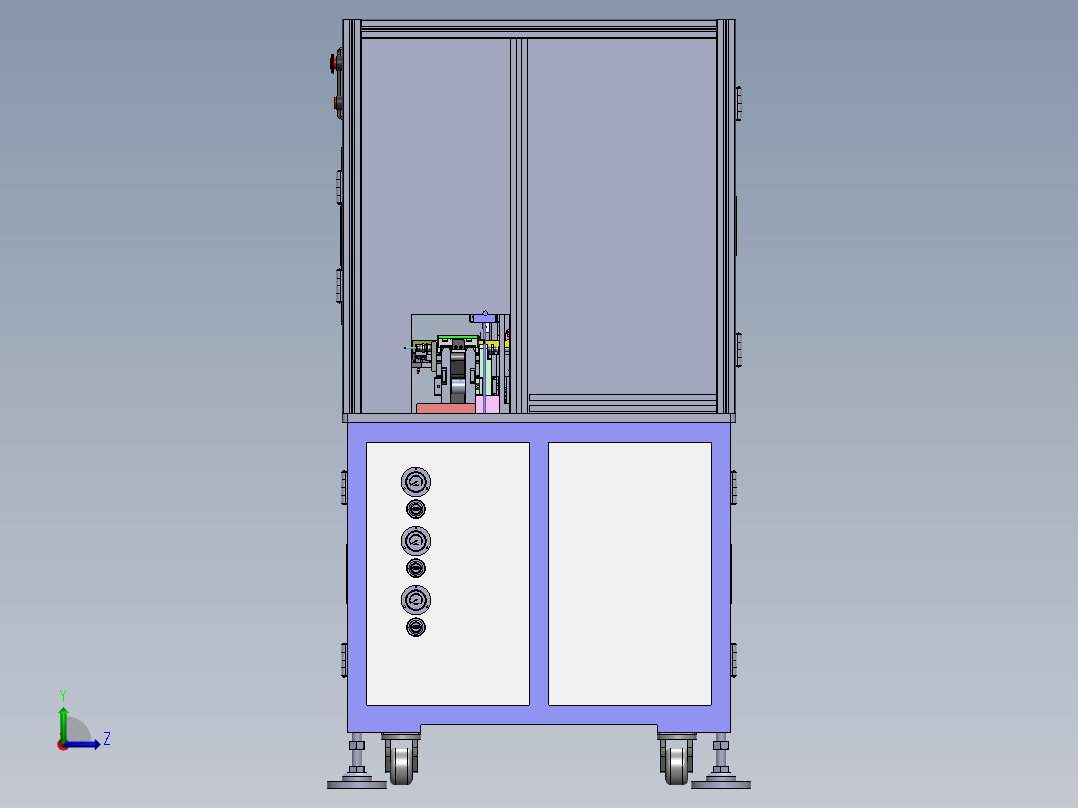 一种双贴胶设备sw18可编辑左视图