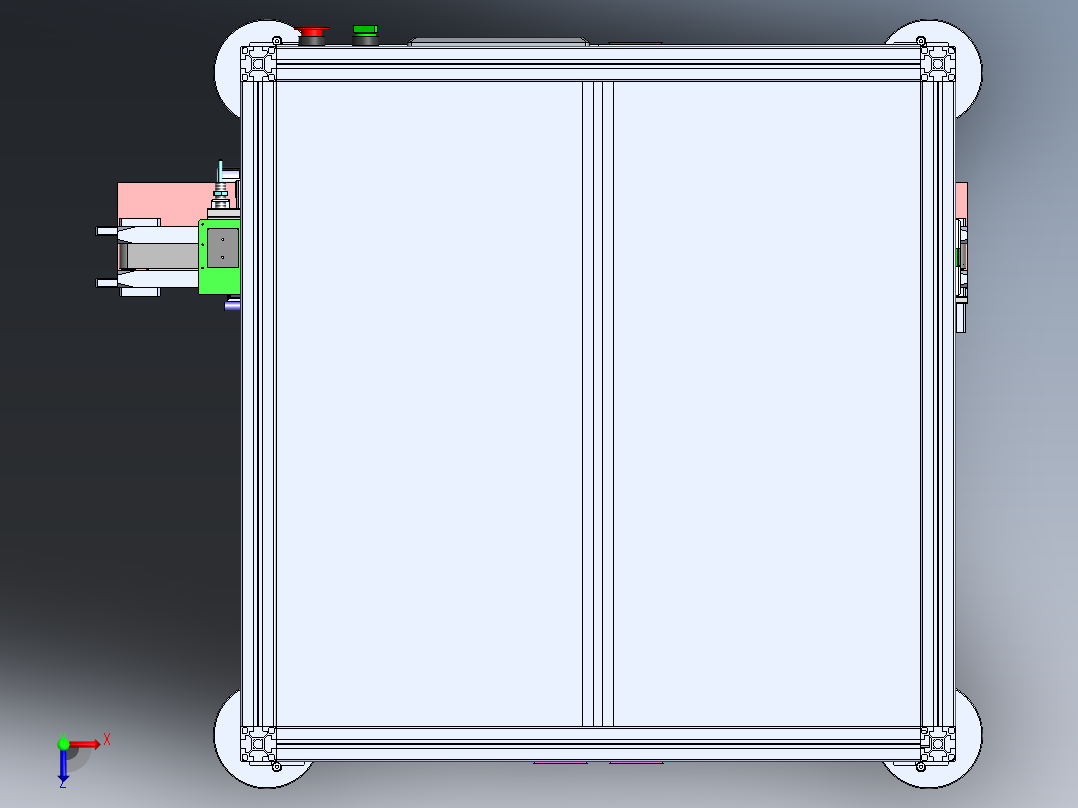 一种双贴胶设备sw18可编辑俯视图