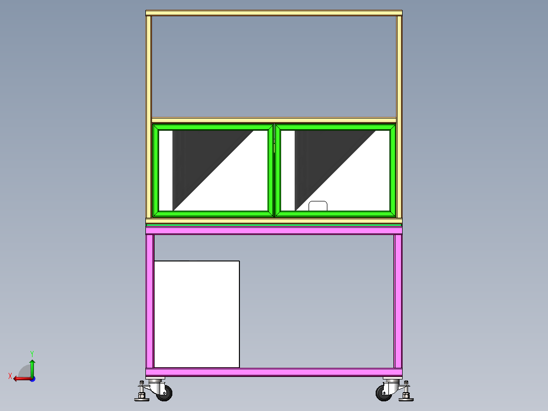 真空吸附滑台取料机sw18可编辑后视图