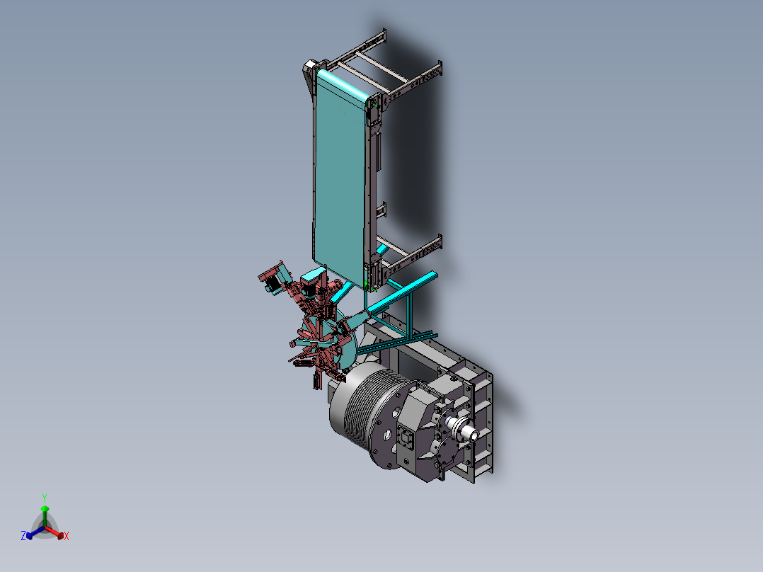 钢丝自动裁切设备sw17正等轴测图