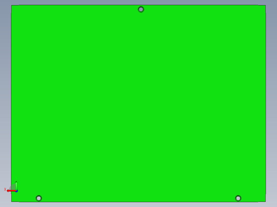 笔记本A壳全铣开粗程序模型后视图