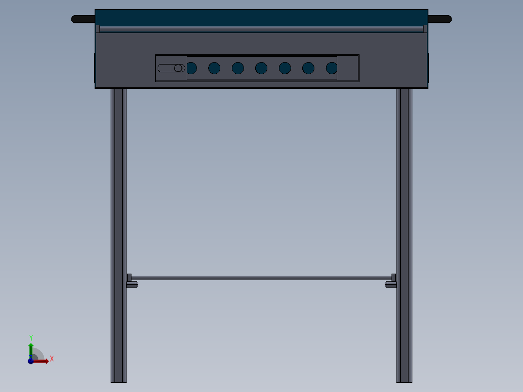 户外烧烤架前视图