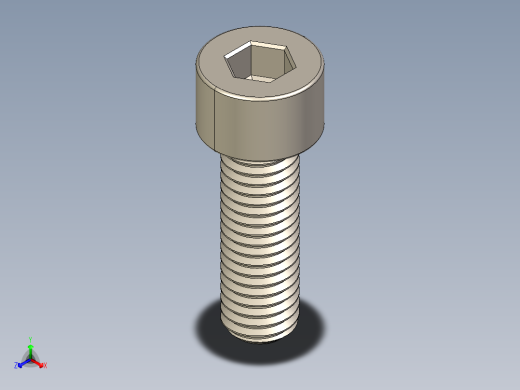 Screw_DIN_912_M8x22F_A2.STEP公制内六角螺钉