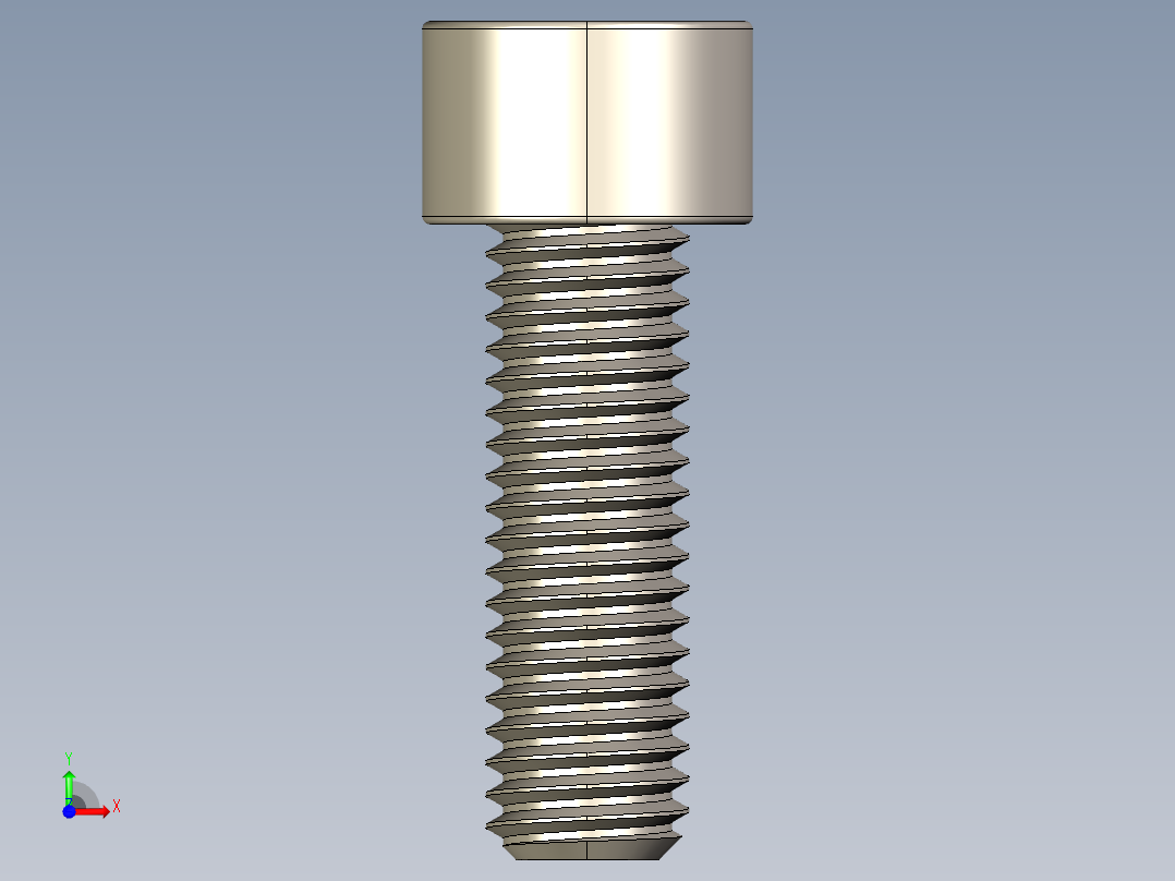 Screw_DIN_912_M8x22F_A2.STEP公制内六角螺钉前视图