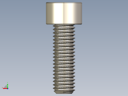Screw_DIN_912_M8x22F_A2.STEP公制内六角螺钉后视缩略图