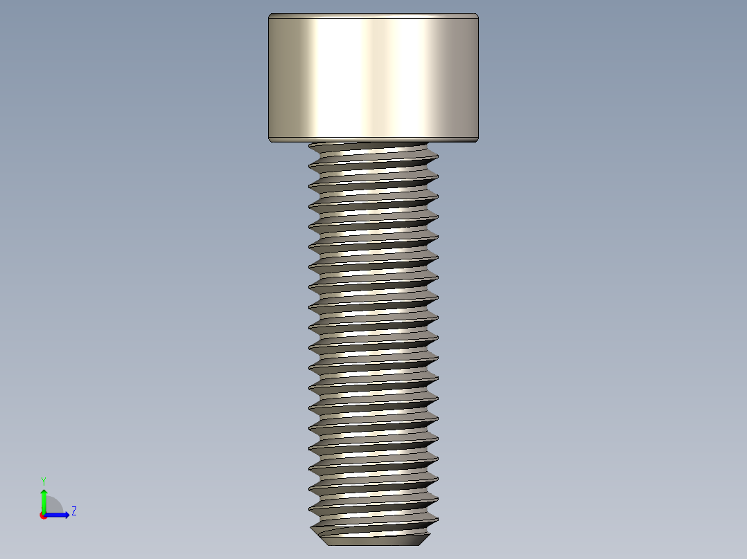 Screw_DIN_912_M8x22F_A2.STEP公制内六角螺钉左视图
