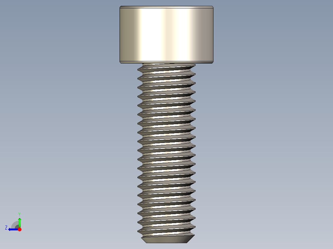 Screw_DIN_912_M8x22F_A2.STEP公制内六角螺钉右视图