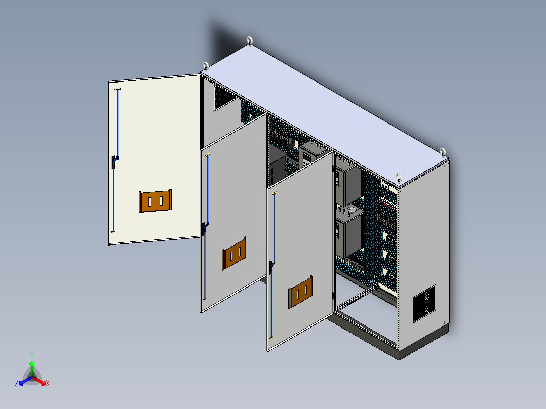 lc柜组装正等轴测图