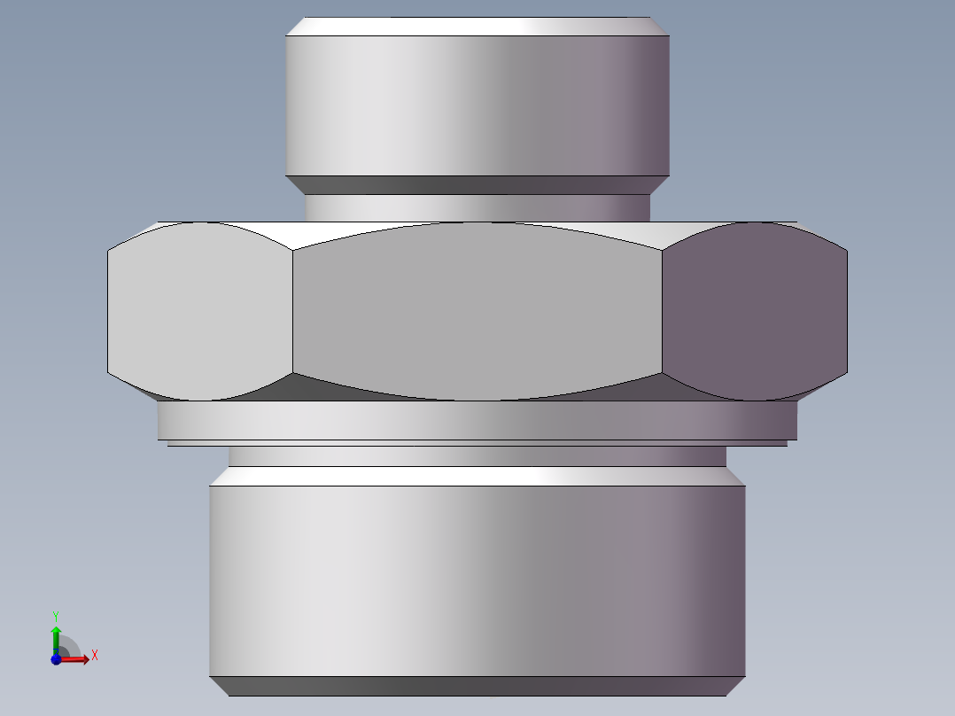 英制管螺纹ED密封、1DB-30-20WD非标前视图