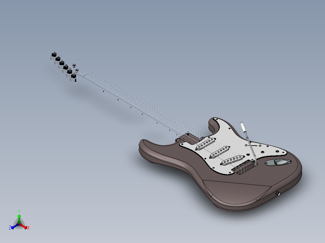 吉他(91)正等轴测图