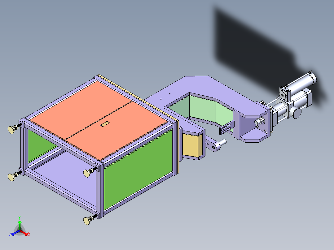 压铆机正等轴测图