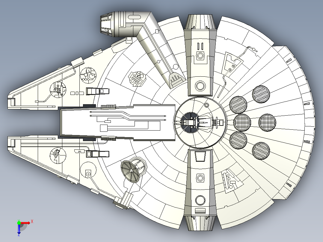 B3003700-千年隼俯视图