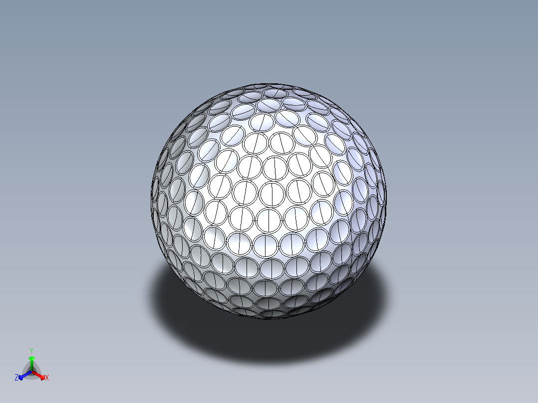 高尔夫球、高尔夫球小车、高尔夫球装备Golf Ball STP SW.zip正等轴测图