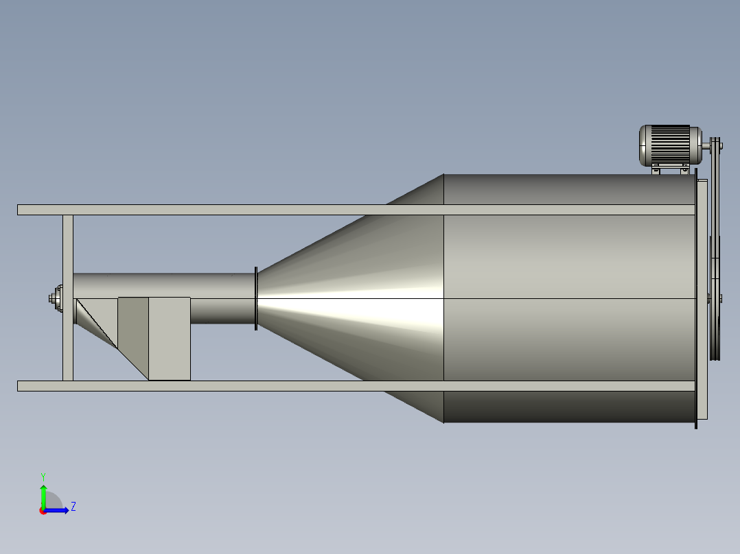 B3004039-立式喂料混合机左视图