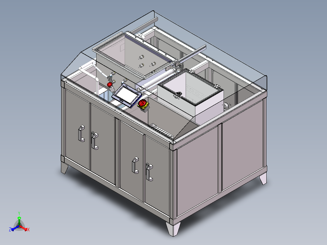 清洗设备正等轴测图