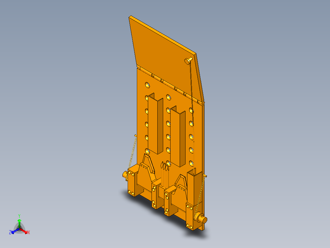 路障爆胎装置UG10.0.zip正等轴测图