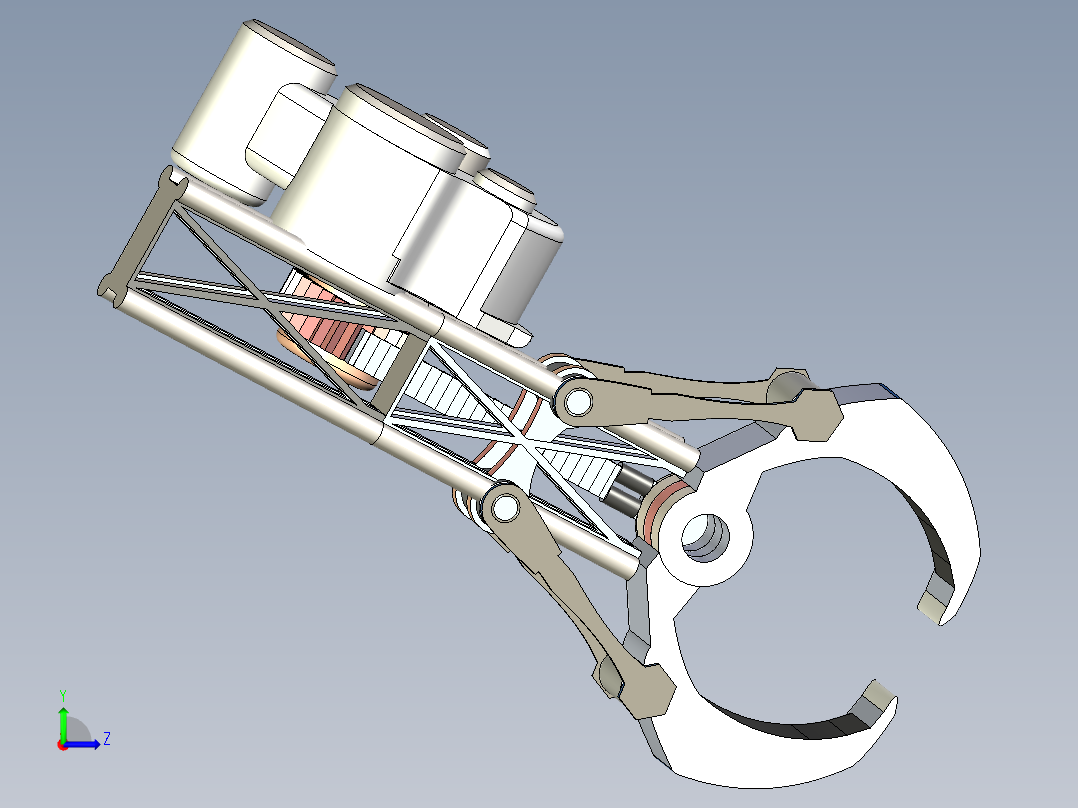 齿轮齿条型夹爪左视图