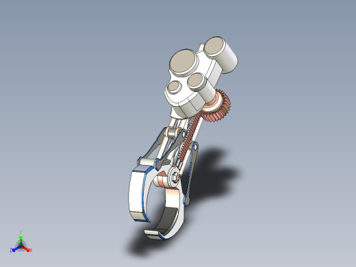 齿轮齿条型夹爪正等轴测缩略图