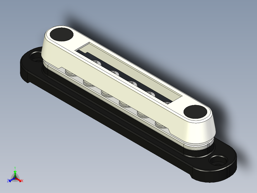 12V母线配电块12路母线接线盒模型