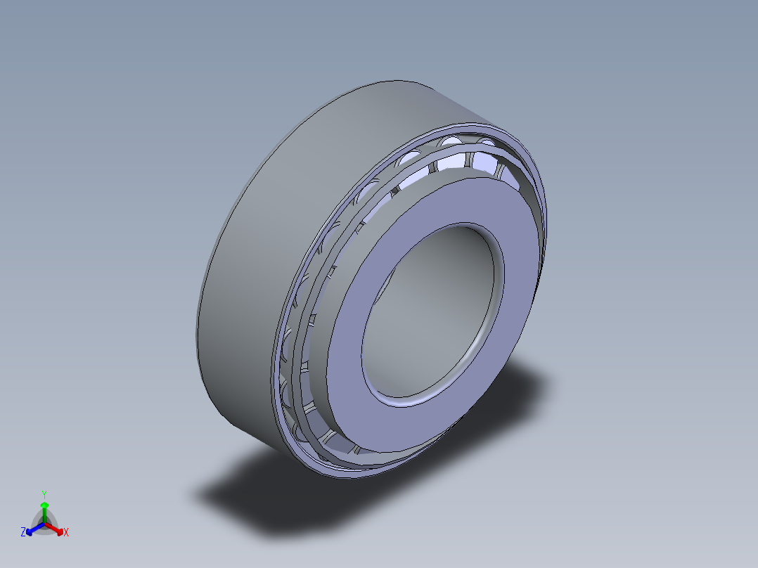 滚子轴承 32205正等轴测图