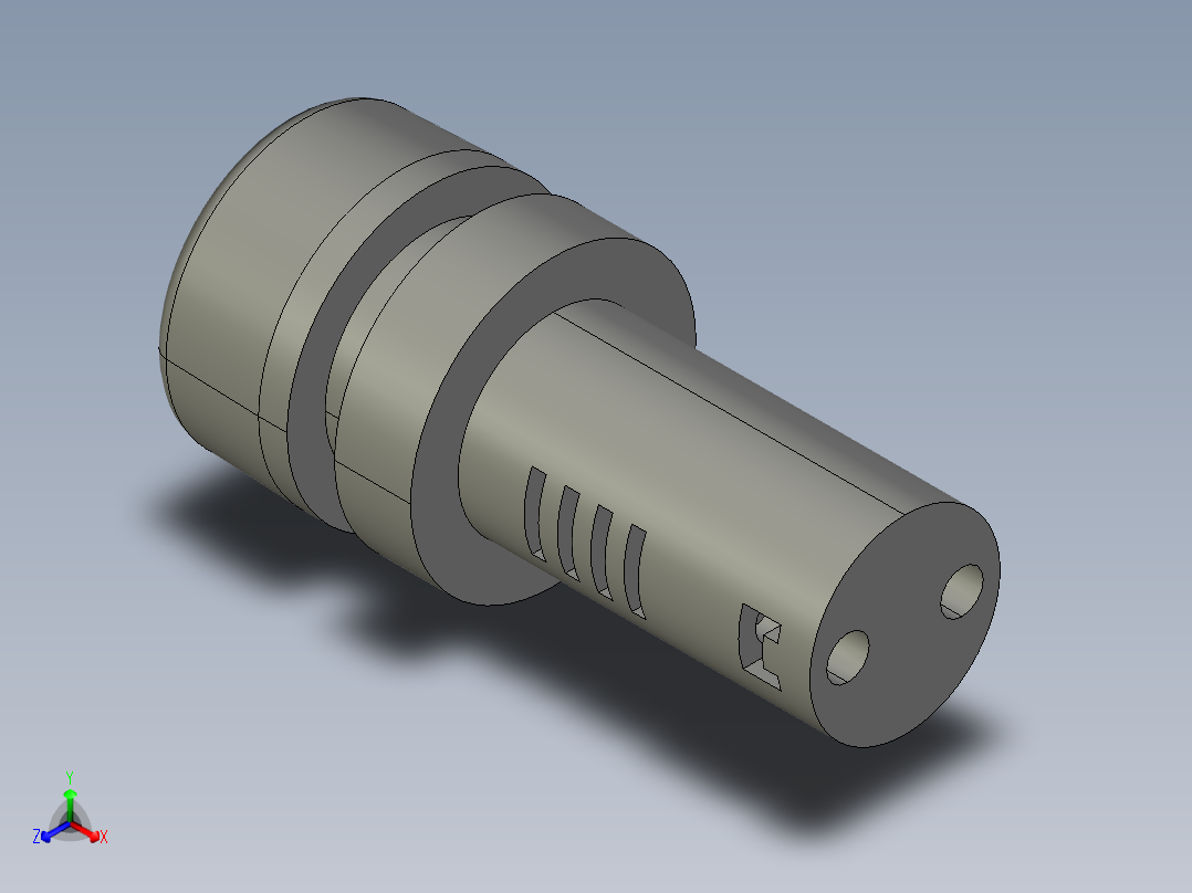 通用型指示灯白XB2BVB1LC正等轴测图