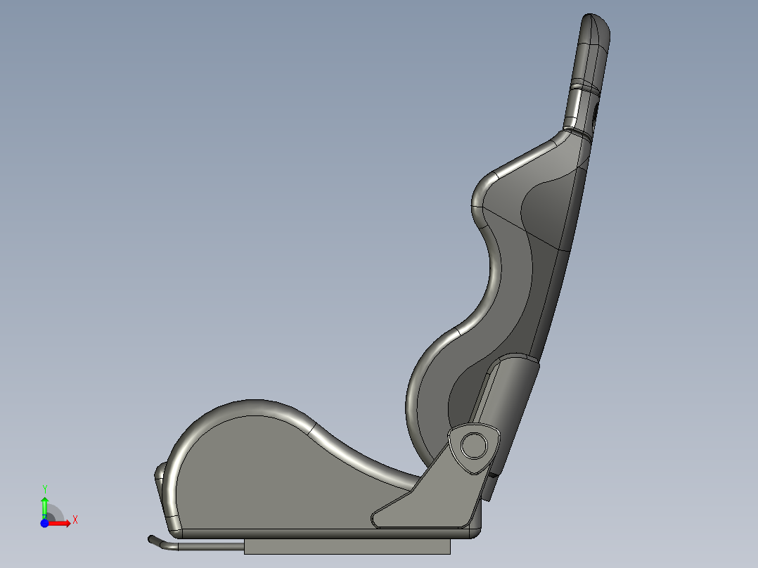 Sparco赛车座椅模型3D模型图纸前视图