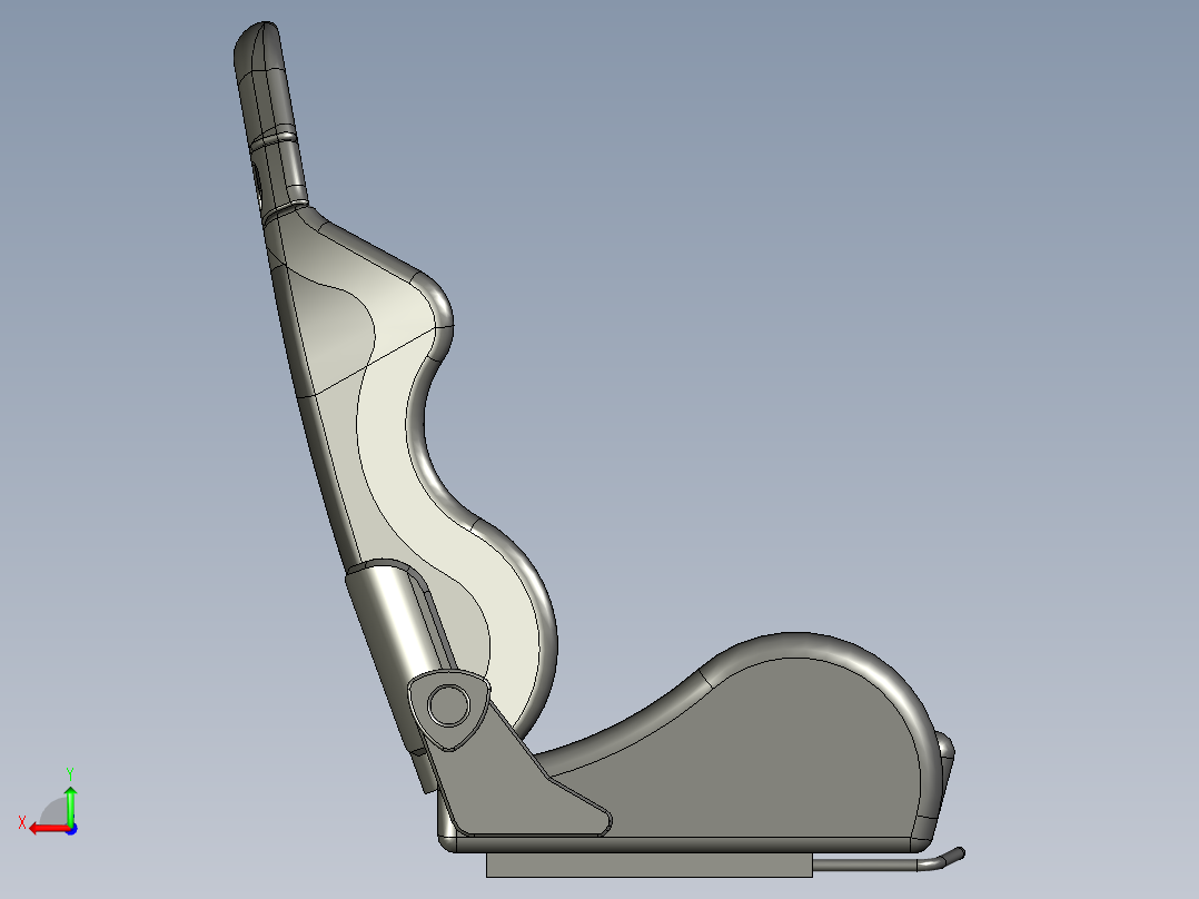 Sparco赛车座椅模型3D模型图纸后视图