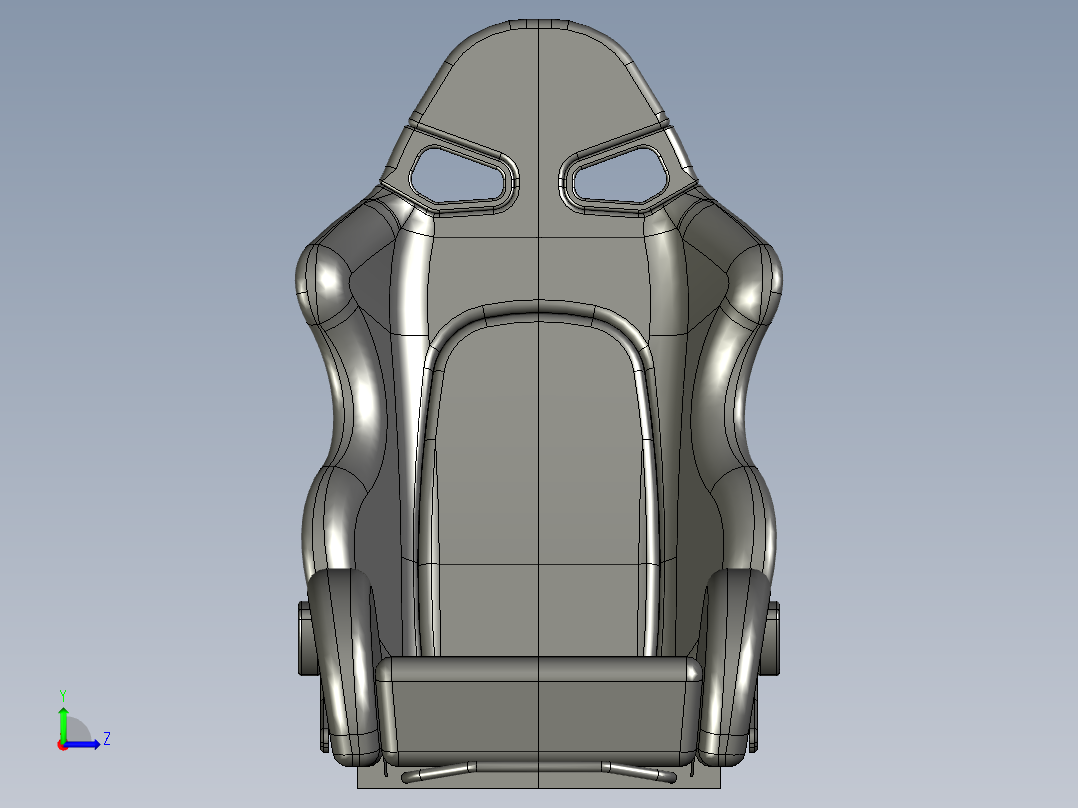 Sparco赛车座椅模型3D模型图纸左视图