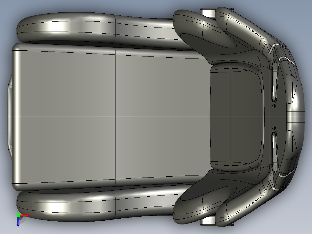 Sparco赛车座椅模型3D模型图纸俯视图
