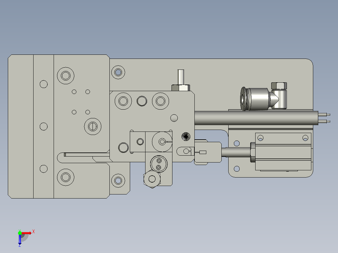 螺母机头总装俯视图