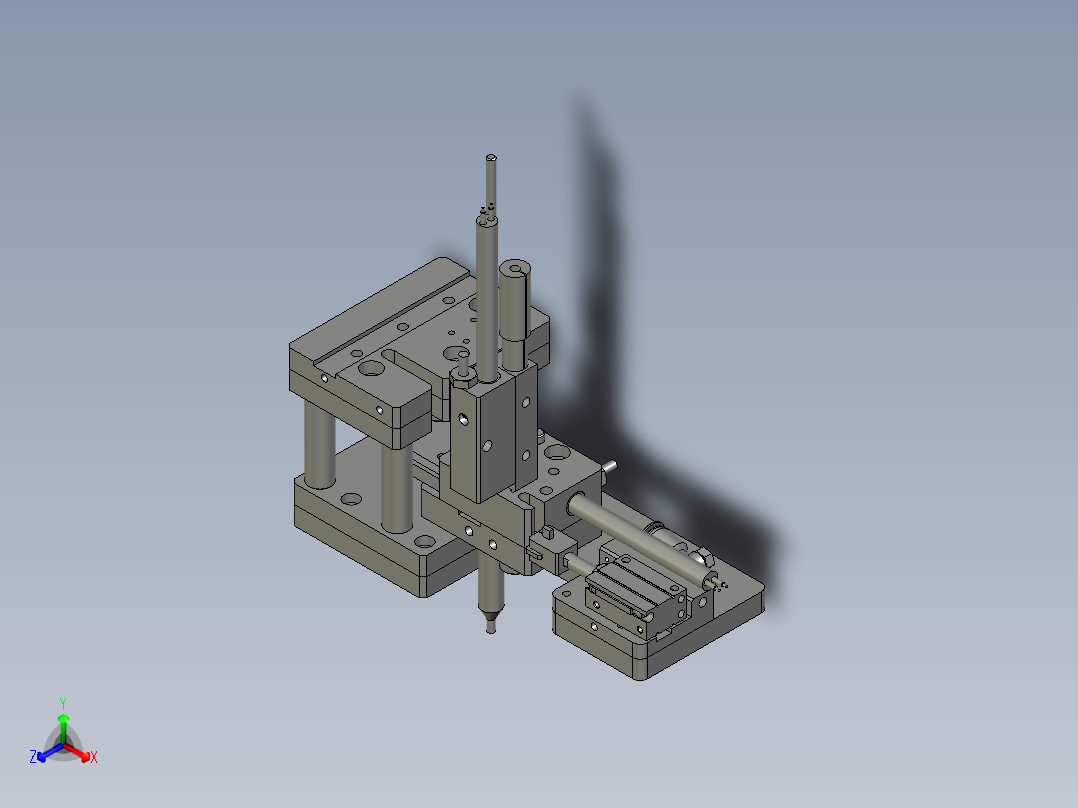 螺母机头总装正等轴测图