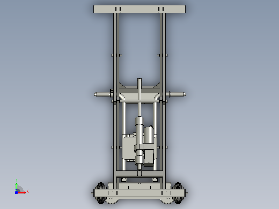 电动液压升降平台充电式半自动平板前视图