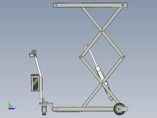电动液压升降平台充电式半自动平板左视缩略图