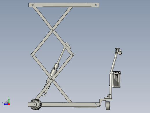 电动液压升降平台充电式半自动平板右视缩略图