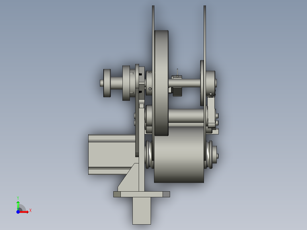 鏡射剝料機前视图