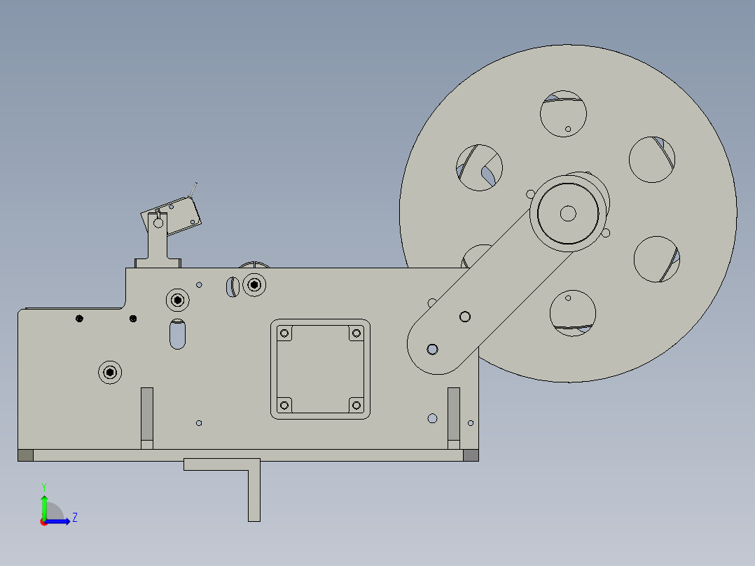 鏡射剝料機左视图