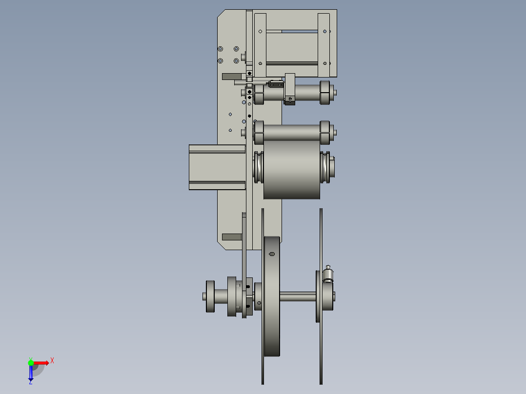 鏡射剝料機俯视图