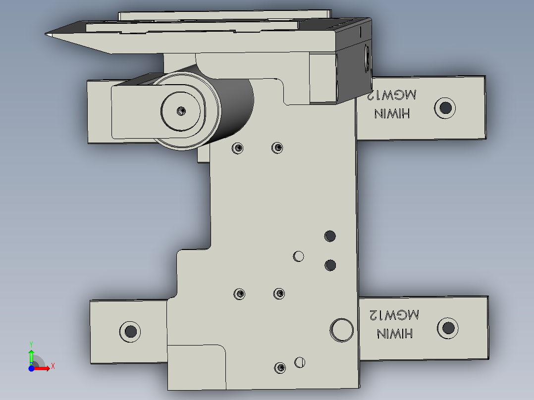 剥离刀板组件-左D11前视图
