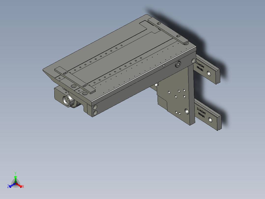 剥离刀板组件-左D11正等轴测图