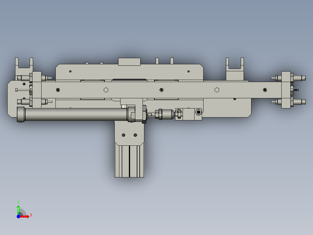 网线接口自动压合设备设计-YYF007-RJ45-B000产品移位机构前视图