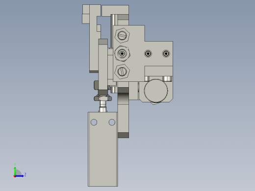 网线接口自动压合设备设计-YYF007-RJ45-B000产品移位机构左视缩略图