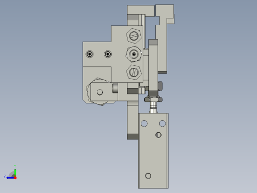 网线接口自动压合设备设计-YYF007-RJ45-B000产品移位机构右视缩略图