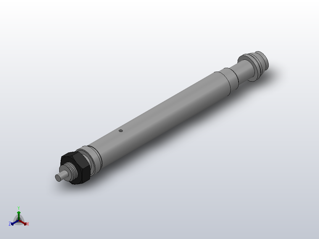 微型气缸（单作用）HCJ1B系列[HCJ1B2.5-10SU4]主视图