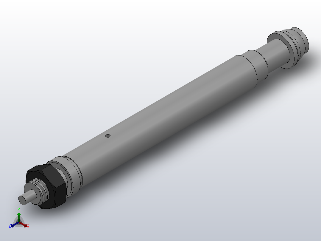 微型气缸（单作用）HCJ1B系列[HCJ1B2.5-10SU4]正等轴测图