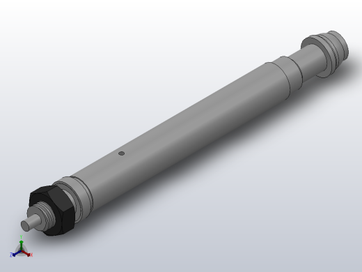 微型气缸（单作用）HCJ1B系列[HCJ1B2.5-10SU4]正等轴测缩略图