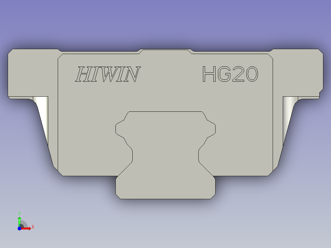 上银-线性导轨HGW20CC2R960前视图