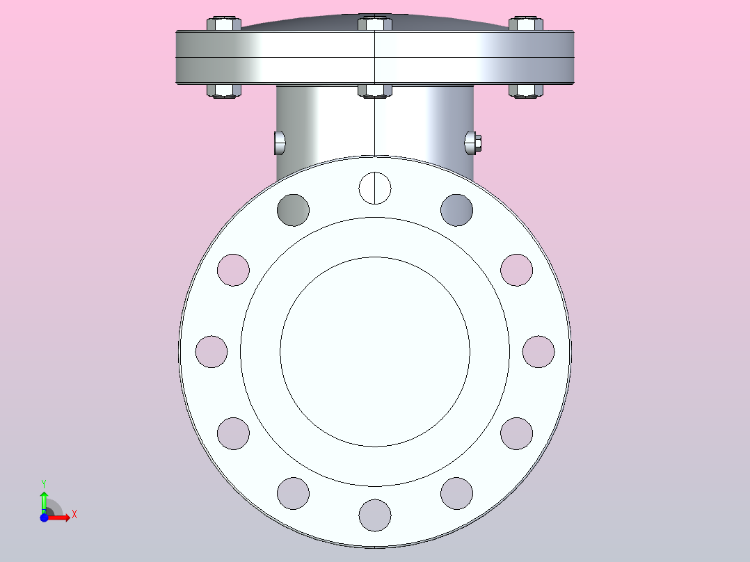 H44H-64钢制旋启式止回阀[H44H-64]200前视图