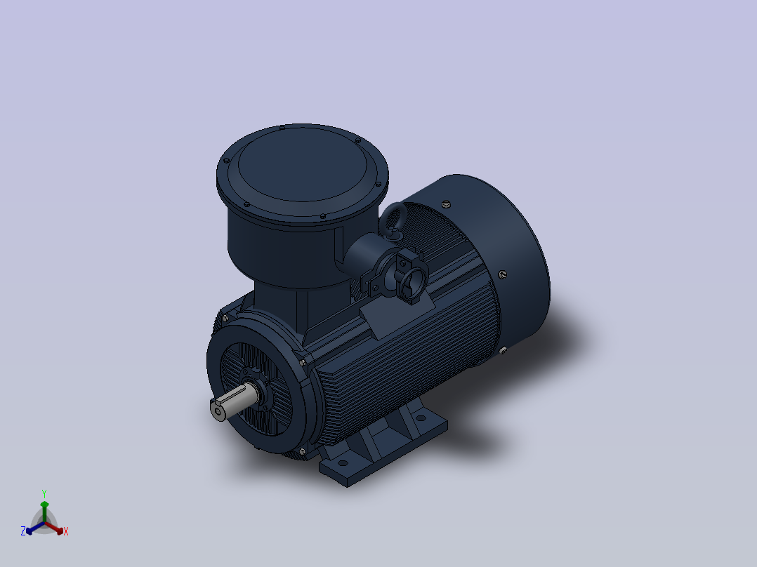 三相异步电动机YB3-112M-(2,4,6,8)正等轴测图